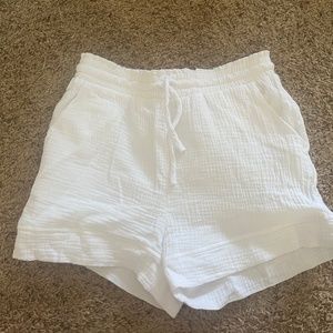 White Pink Lily shorts